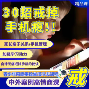 戒瘾网瘾视频教程全套管理技巧亲子关系学习动力在线课程-俊享资料仓
