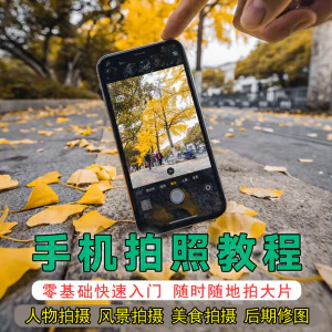 手机摄影教程拍摄拍照课程从入门到精通技巧人像修图剪辑亲子风景-俊享资料仓