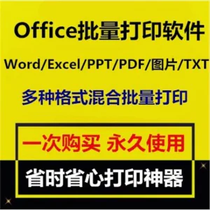 Office批量打印软件工具 Word/Excel/PPT/图片/PDF批量打印软件-俊享资料仓