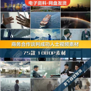 商务合作共赢洽谈企业团队公司开会成功人士签字握手宣传影片素材-俊享资料仓