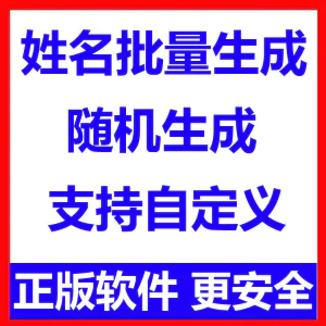 姓名批量生成工具 用户名随机不重复生成软件 可自定义-俊享资料仓