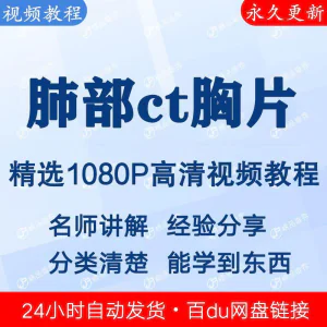 肺部ct胸片视频教程新手自学零基础入门精通教学课程全集-俊享资料仓