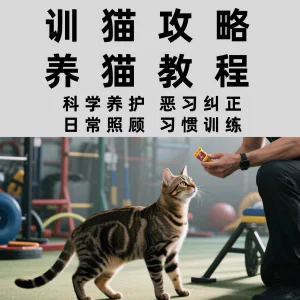训猫入门培训教学视频课程驯猫教程家庭养猫指南攻略大全注意事项-俊享资料仓