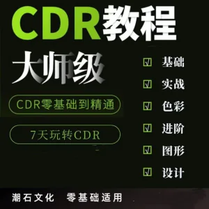 cdr教程视频Coreldraw自学平面设计广告排版零基础入门学习课程-俊享资料仓