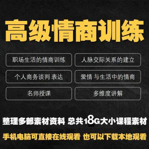 职场情商课程人际交往社交视频自学口才礼仪教程沟通说话技巧素材-俊享资料仓
