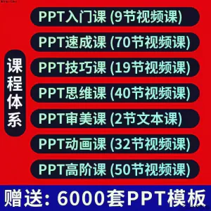 PPT视频教程幻灯制作动画演示文稿Office办公软件入门到高阶课程-俊享资料仓
