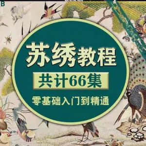 苏绣教程视频零基础苏绣教程苏绣入门到精通教学视频苏绣全套课程-俊享资料仓