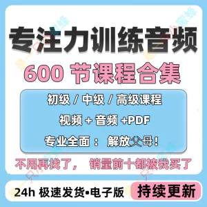 儿童专注力教程听觉注意力训练分阶全套音频视频课程早教电子版-俊享资料仓
