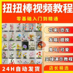 扭扭棒手工教程全套零基础从入门到精通技巧培训学习在线课程视频-俊享资料仓