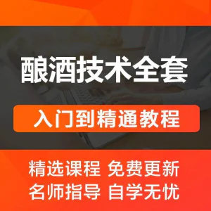 酿酒技术视频教程 葡萄酒酿造传统工艺米酒黄酒白酒勾兑资料全套-俊享资料仓