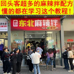 新特色小吃麻辣拌配方技术秘方正宗东北抚顺做法商用摆摊视频教程-俊享资料仓