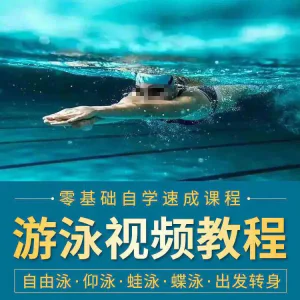 游泳教程零基础新手自学蛙泳蝶泳仰泳自由泳技巧视频教学培训…-俊享资料仓