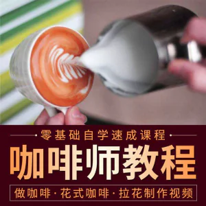 咖啡师视频教程自学拉花技术方法制作技巧开店配方培训教学课程-俊享资料仓