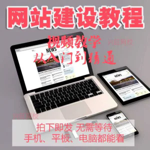 零基础快速网站建设教程 建站教学网站制作视频搭建网页设计课程-俊享资料仓