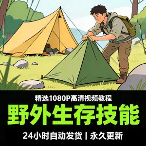 野外生存知识技能培训教程户外运动小学野外急救求生视频文档资料-俊享资料仓