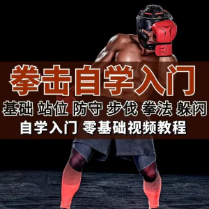 全套拳击指导视频教程自学零基础小白入门自卫搏击格斗防护资料-俊享资料仓
