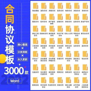 合同协议书电子模板合伙投资融资租赁经营股权餐饮范本word文档-俊享资料仓