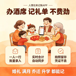 人情账本安卓版随礼记账APP酒席礼簿离线无广告人情往来记录软件-俊享资料仓