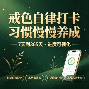 自律打卡APP 戒色戒瘾打卡记录 目标追踪习惯养成 安卓手机可安装-俊享资料仓