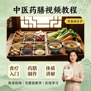 中医食疗视频教程中药膳食养生调理身体课程食疗教学课程-俊享资料仓